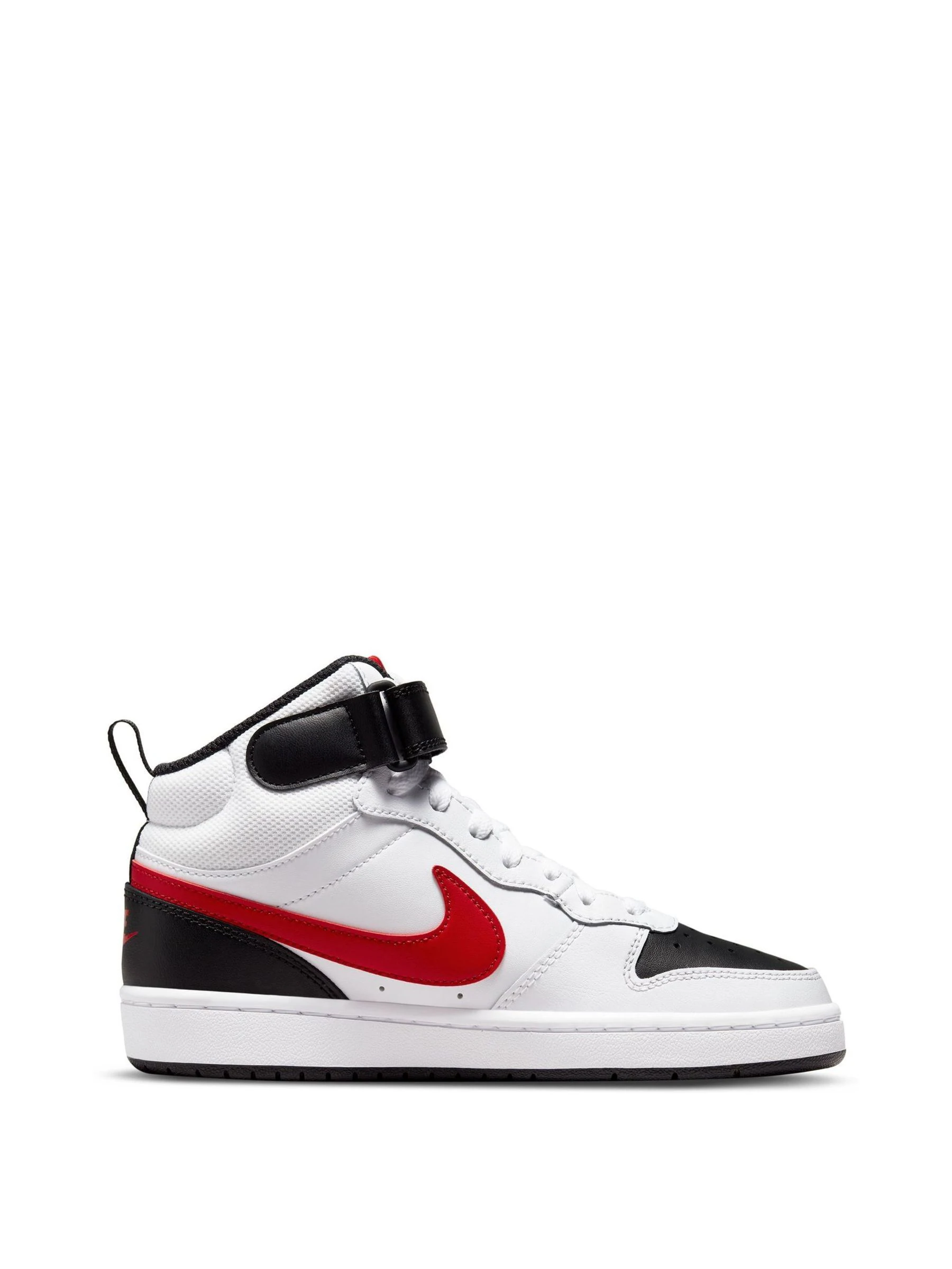 Rood/wit - Nike Court Borough Mid sneakers voor jeugd