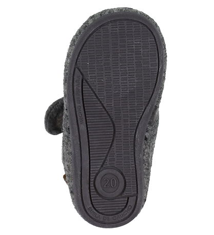 En Fant Hausschuhe - Wolle - Dark Grey Melange