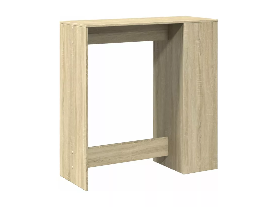 Table de bar avec étagères chêne sonoma bois d'ingénierie