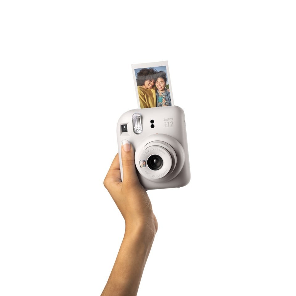 Fuji - Instax Mini 12 Instant Camera - Clay White - BUNDLE