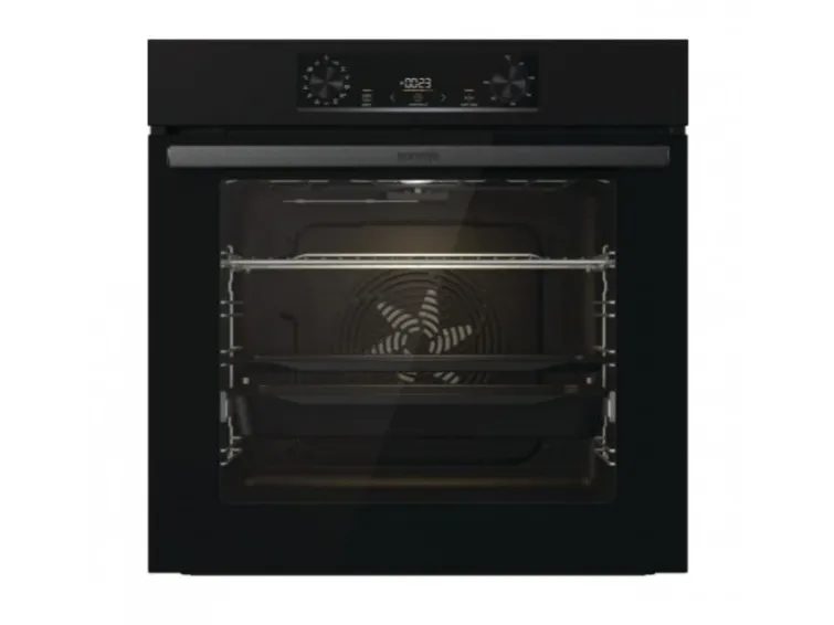 Gorenje Essential BOS6737E06B - Ovn - med dampfunktion - til indbygning - niche - bredde: 56 cm - dybde: 55 cm - højde: 59 cm - med selv-rengøring - Klasse A - sort