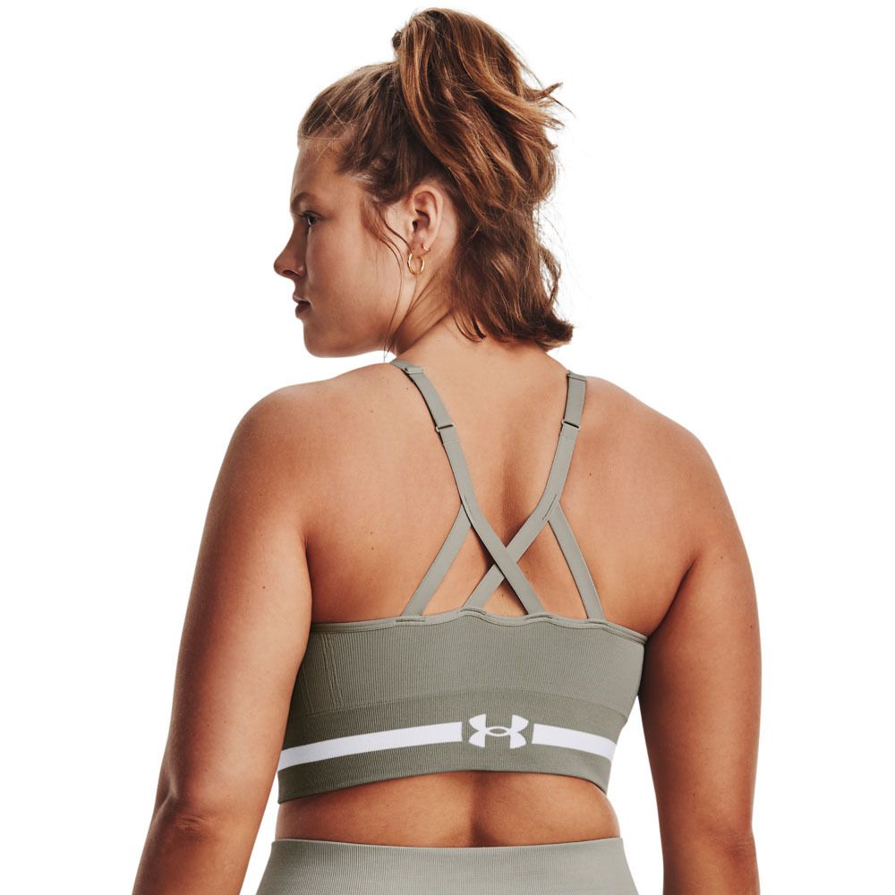 Under Armour SEAMLESS LOW LONG - Brassière Femme vert