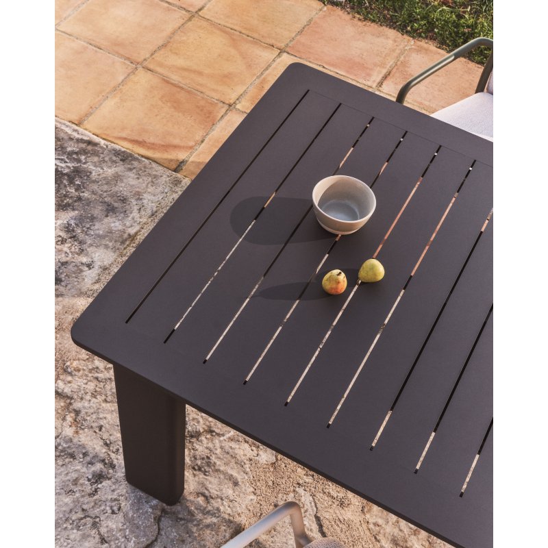 Table extensible Livorno en aluminium graphite 233(350) x 100 cm