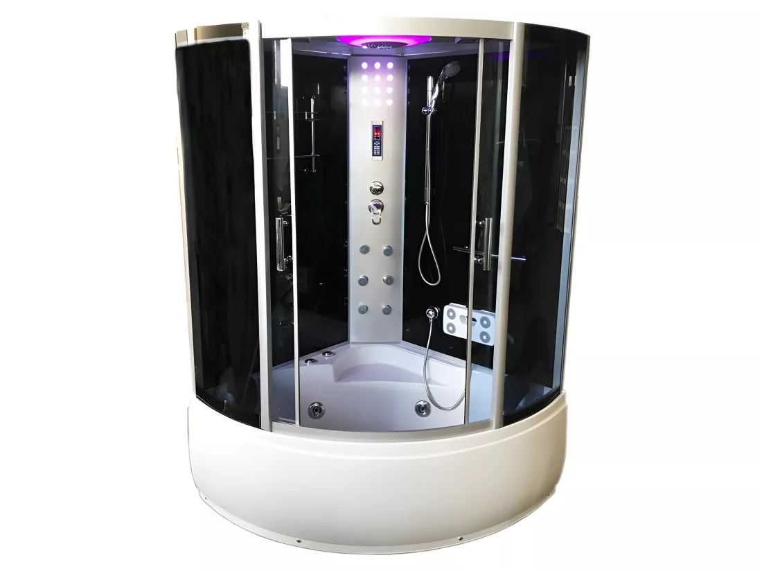 Baignoire Balnèo et Douche Chromothérapie 130 X 130 cm – Aster