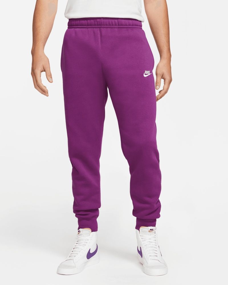 Bas de jogging Nike Sportswear Club Fleece Violet & Blanc pour homme