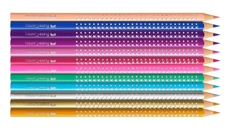 Faber-Castell - Sparkle farveblyanter ,12 stk i tinæske (201737)