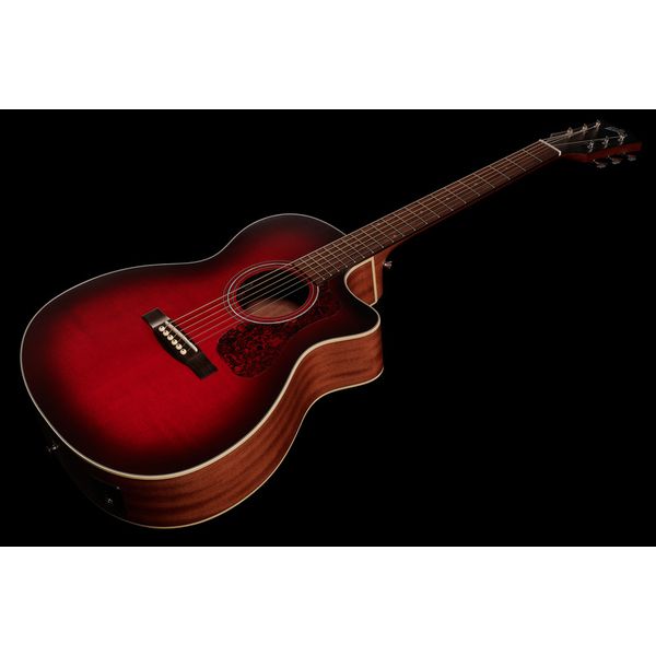 Guild OM-240CE Satin Oxblood Burst