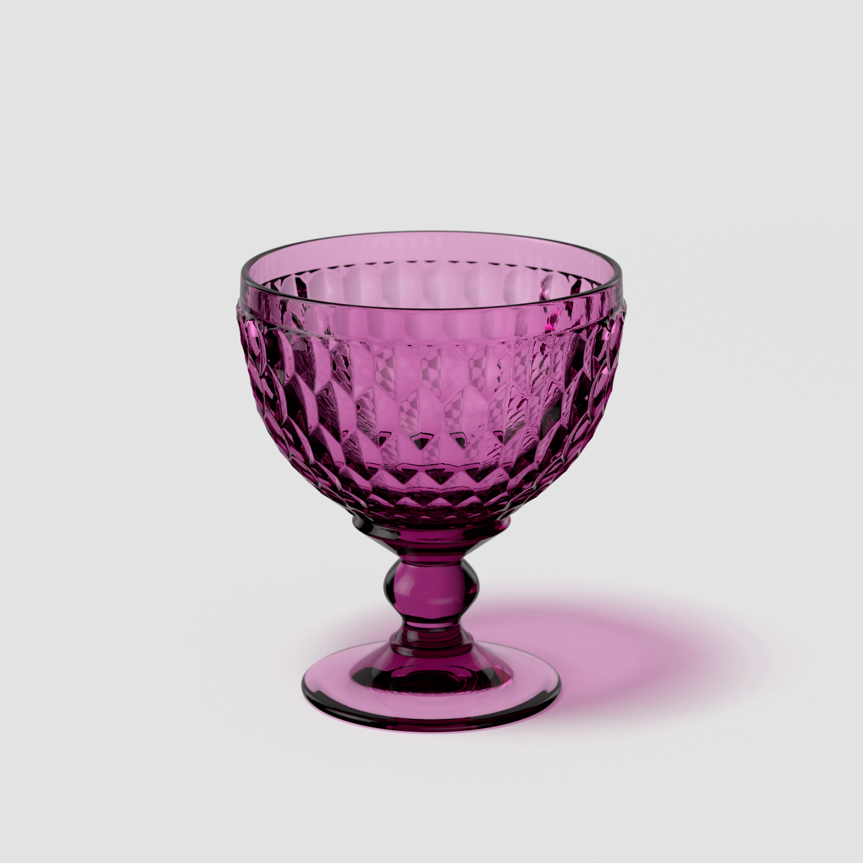 Boston Champagne coupe glass Purple, 4.1 oz, crystal glass