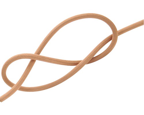 Flexibele textielkabel H03VV-F 3x0,75 lichtbruin, verkocht per meter