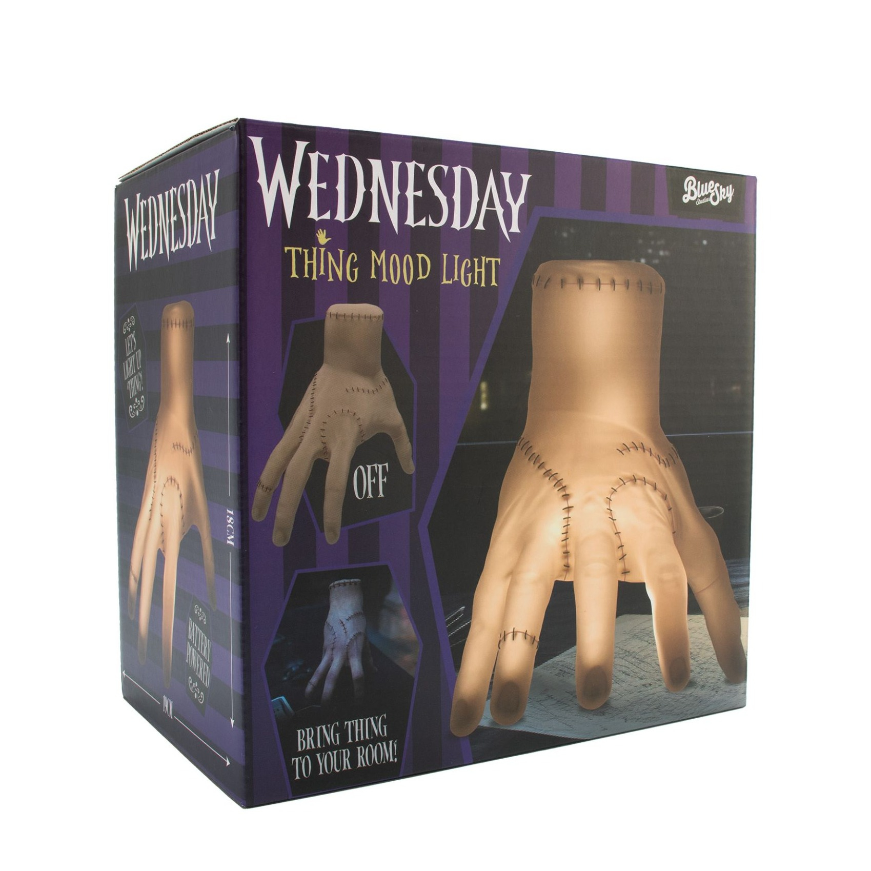 Thumbs Up! – (19x18cm) Wednesday LED Tischlampe Halloween Deko Stimmungsleuchte Batteriebetrieben (5056563717409) Lizenziert - Eiskaltes Händchen