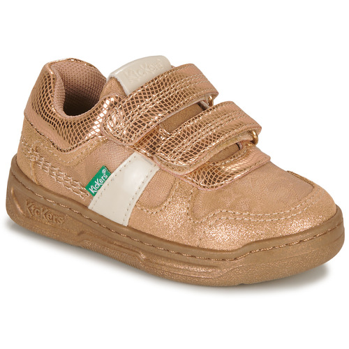 Kickers - KALIDO - Beige / Rose glitter
