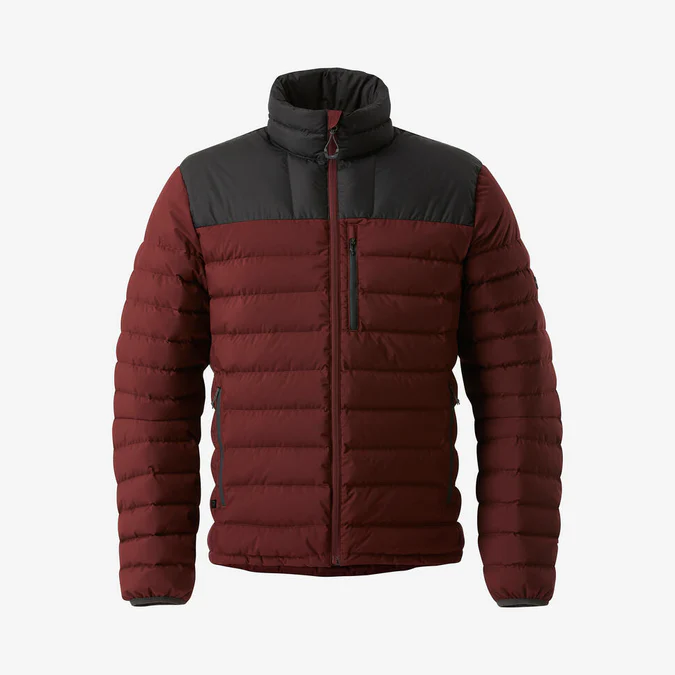 Decathlon Forclaz - Jaqueta puffer masculina Forclaz MT500 com enchimento de plumas