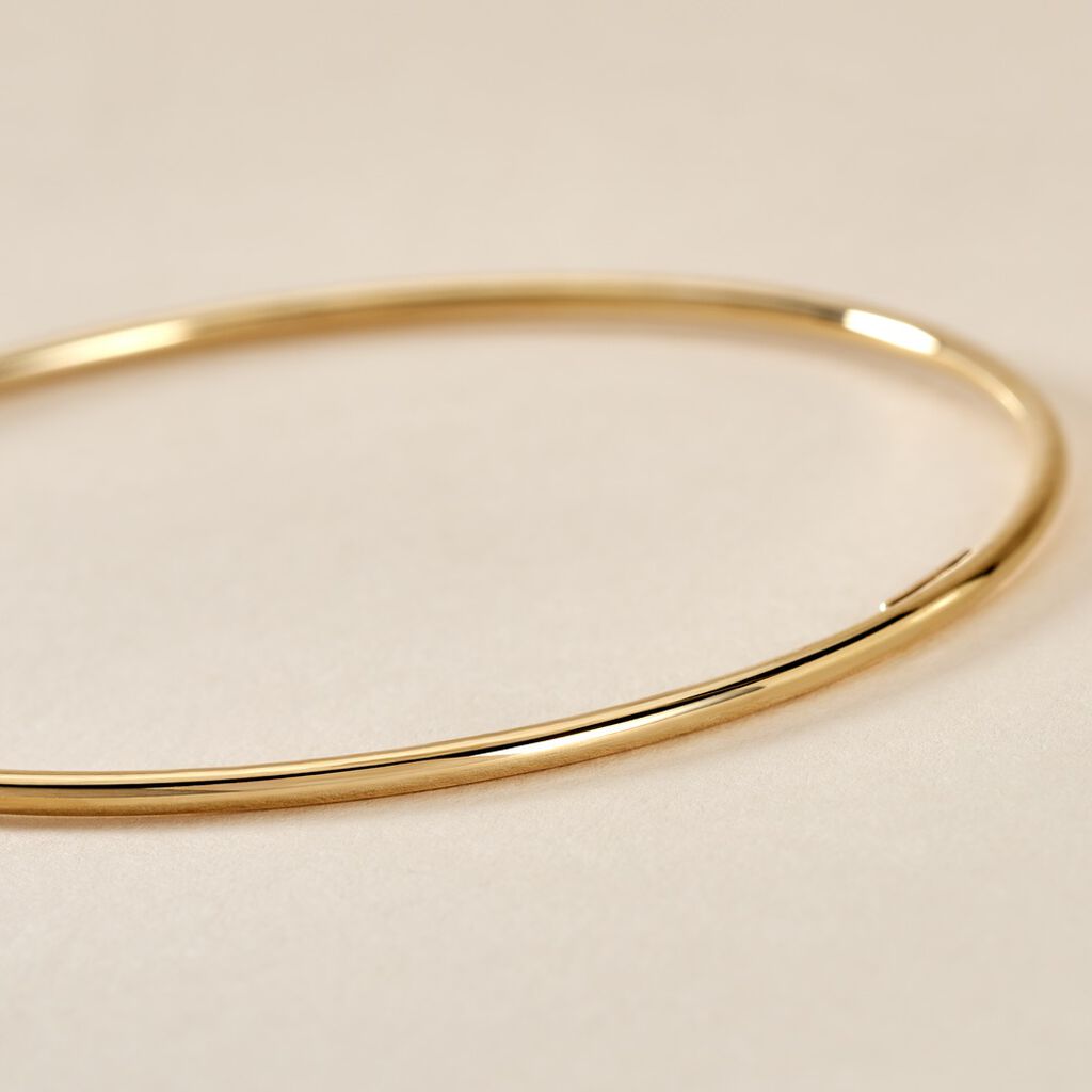 Bracelet Jonc Cynthia Fil Rond Lisse Or Jaune