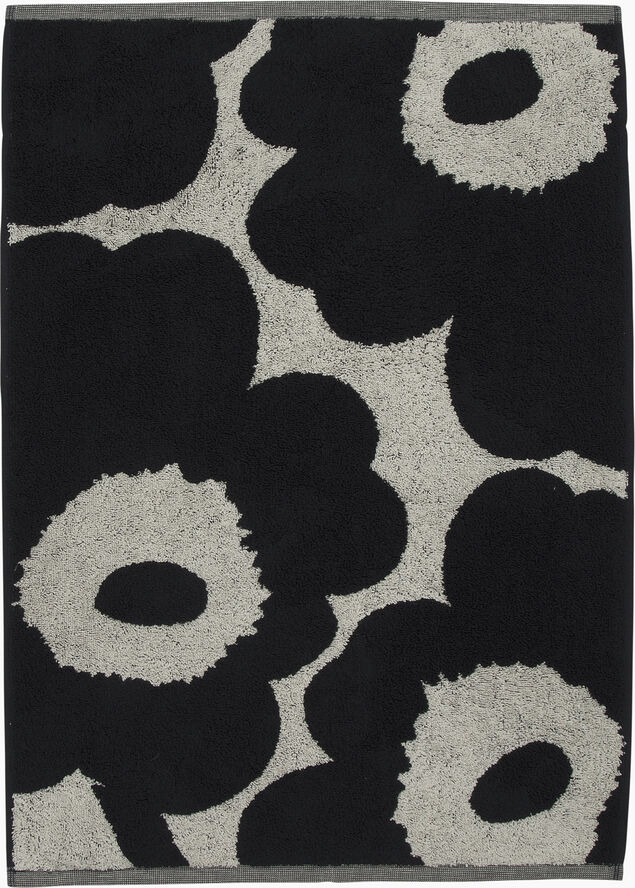 Marimekko UNIKKO COTTON/LINEN BATH TOWEL Cotton, dark blue