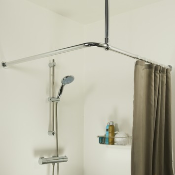 Sealskin Plafondsteun Seallux voor Douchegordijnstang Chroom 60 cm