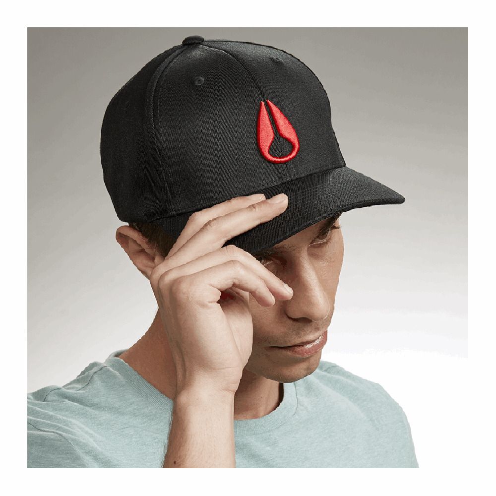 Nixon DEEP DOWN - Casquette black/red