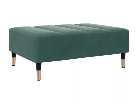 Repose-pied vert foncé 77x55x31 cm velours