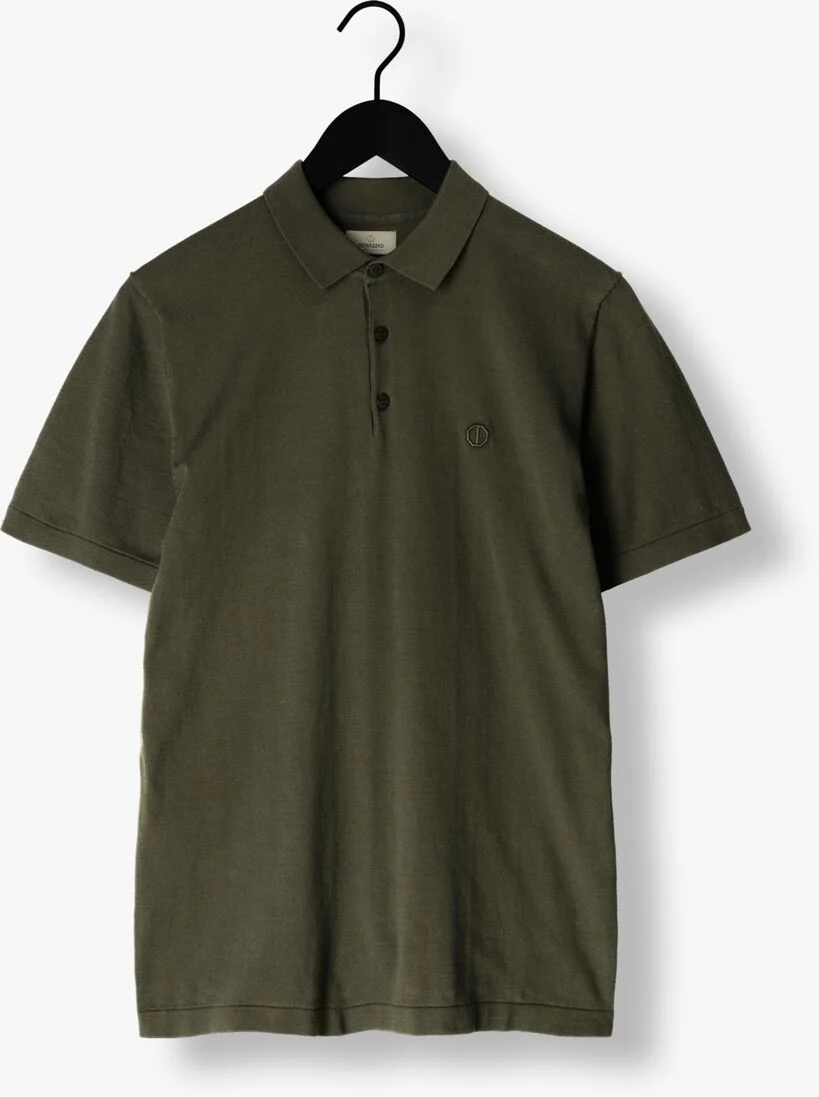 DSTREZZED donkergroene dstrezzed polo polo s/s cotton knit