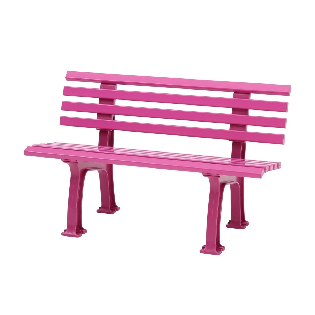 PROREGAL Antigua 2-zits tuinbank, lila, HxBxD 74 x 120 x 54 cm, weerbestendig en uv-bestendig kunststof, parkbank, zitting