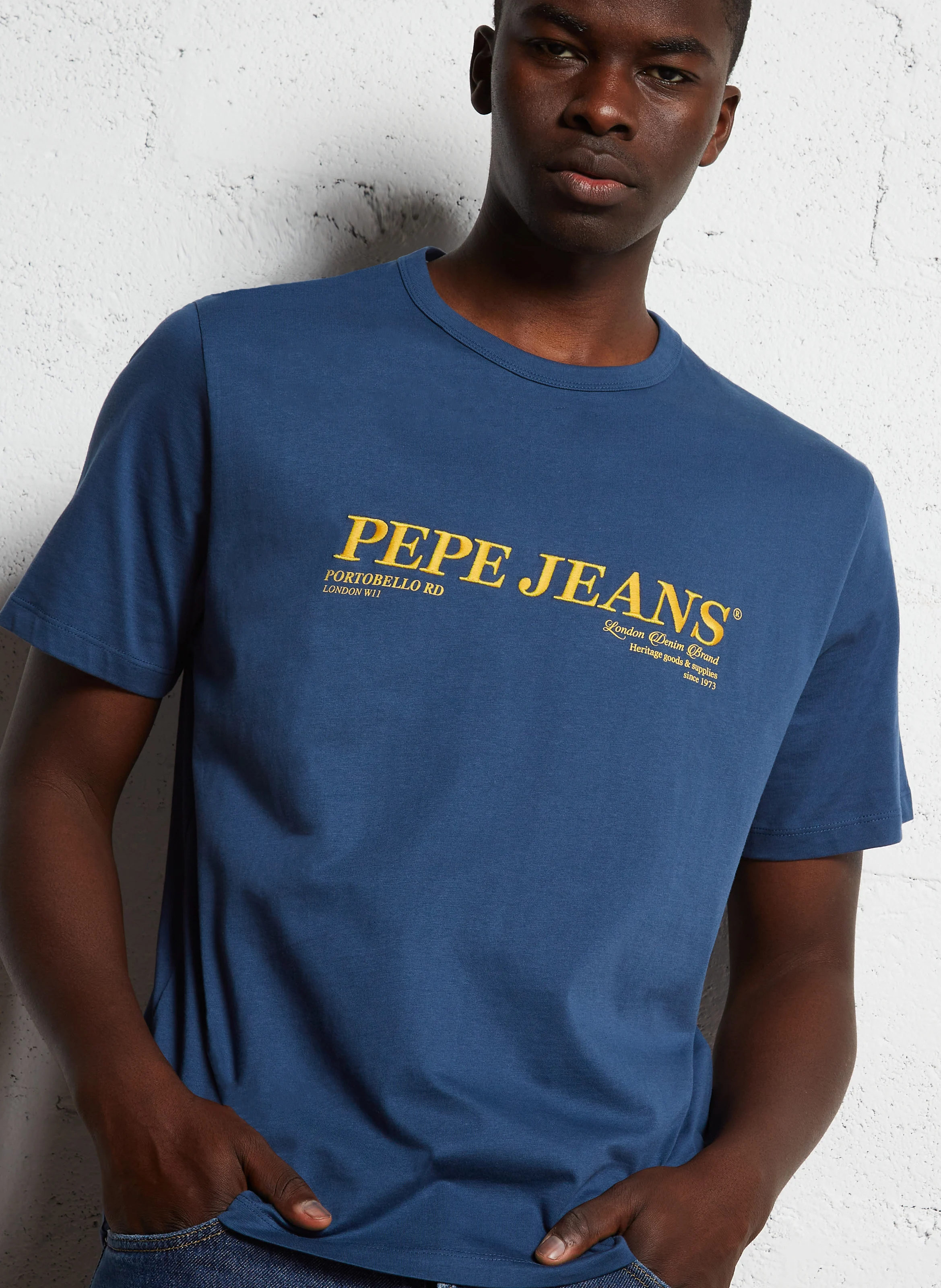 Tee-shirt droit en coton | Bleu