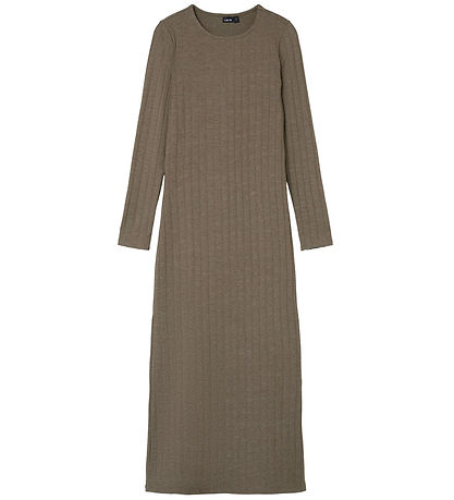 LMTD Kleid l/ä - Rib - NlfLunne - Chocolate Chip