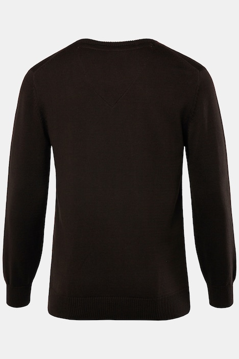 Pullover, Basic Form, V-Ausschnitt, Baumwolle