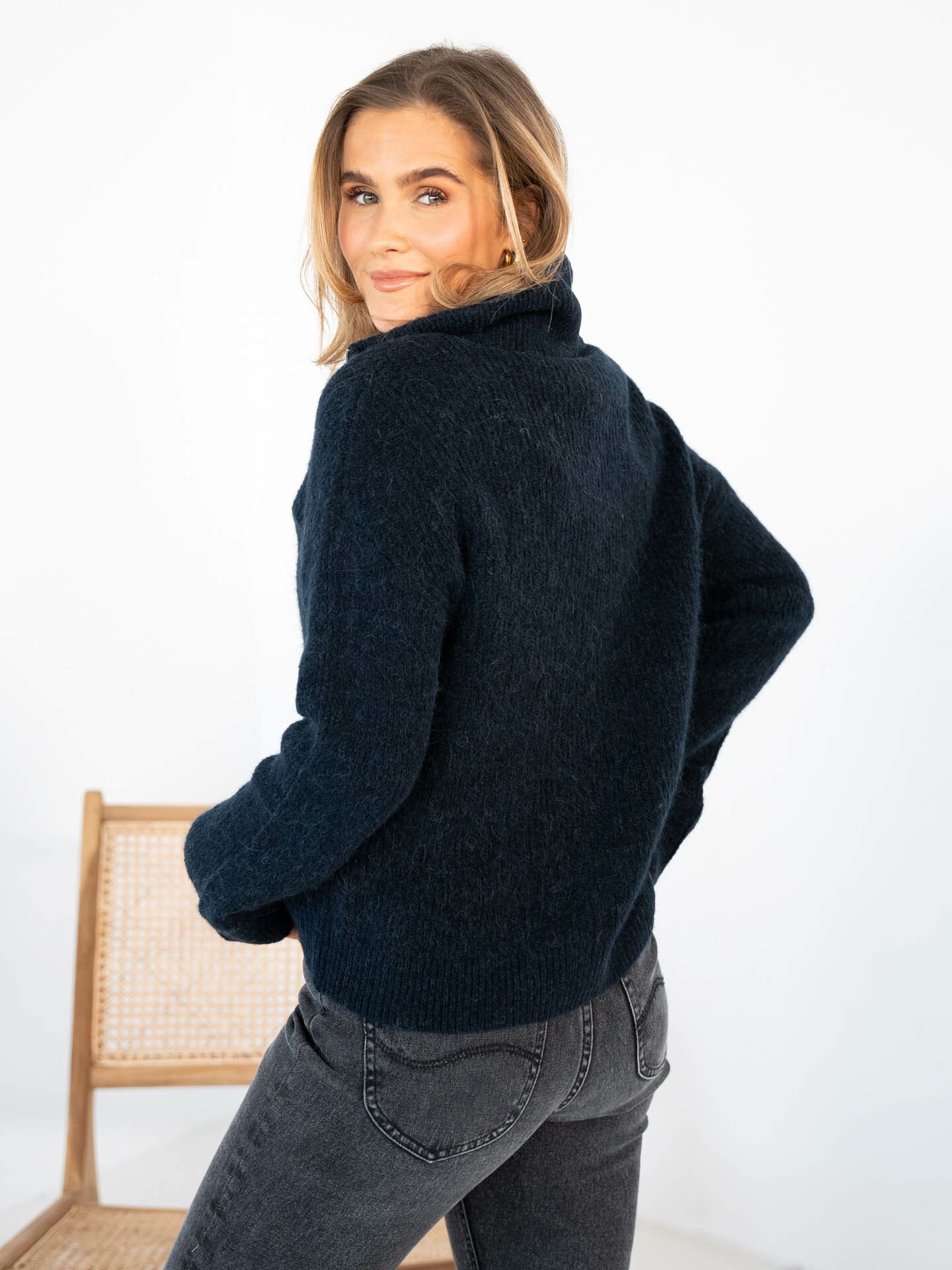 Sia Ras Long Sleeve Knit Half Zip