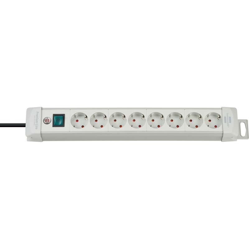 Brennenstuhl Premium-Line 1955580100 stekkerdoos 8-voudig bevestigbaar 3m lichtgrijs