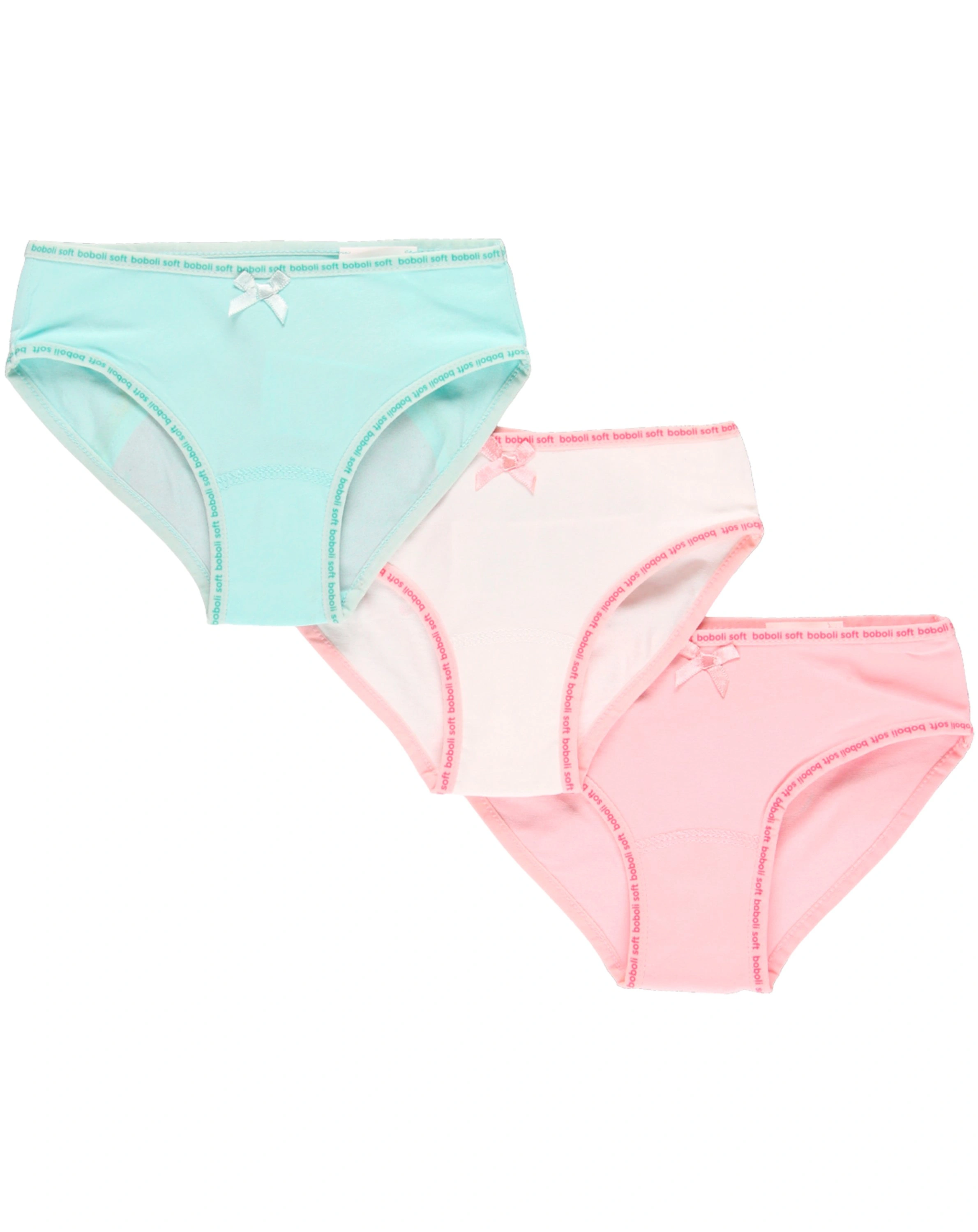 Slip SCHLEIFEN 3er-Pack in pastellbunt