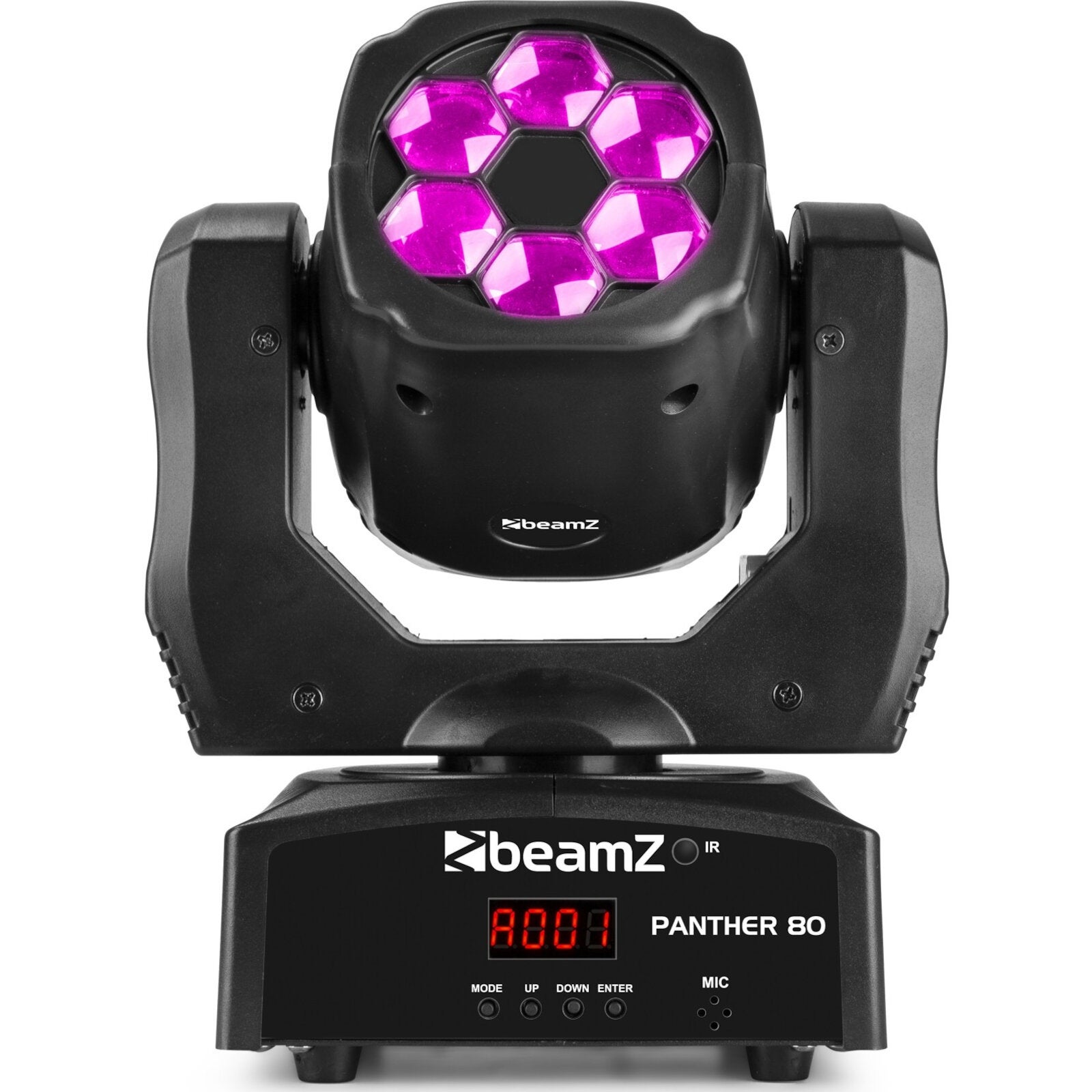 BeamZ Panther 80 LED 6x 12W RGBW moving head met roterende lenzen