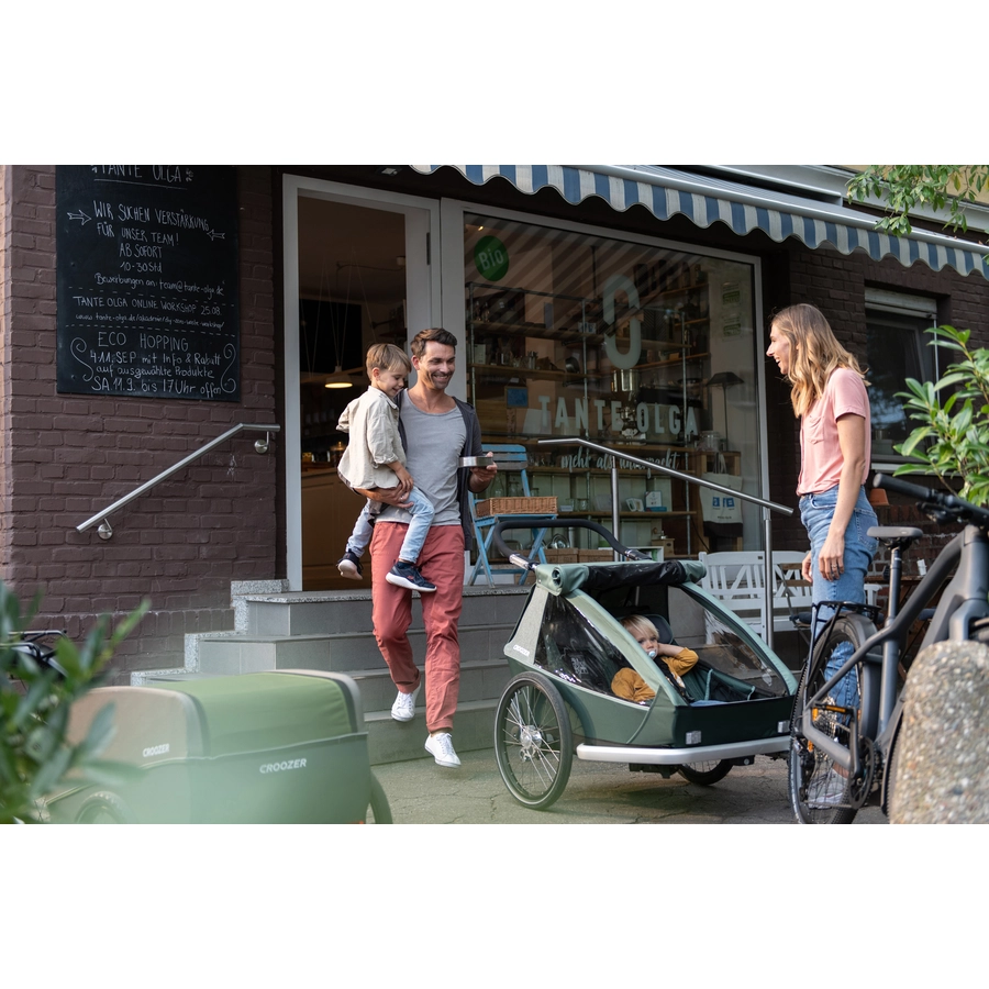 CROOZER Kinderfahrradanhänger Kid Vaaya 2 Jungle green