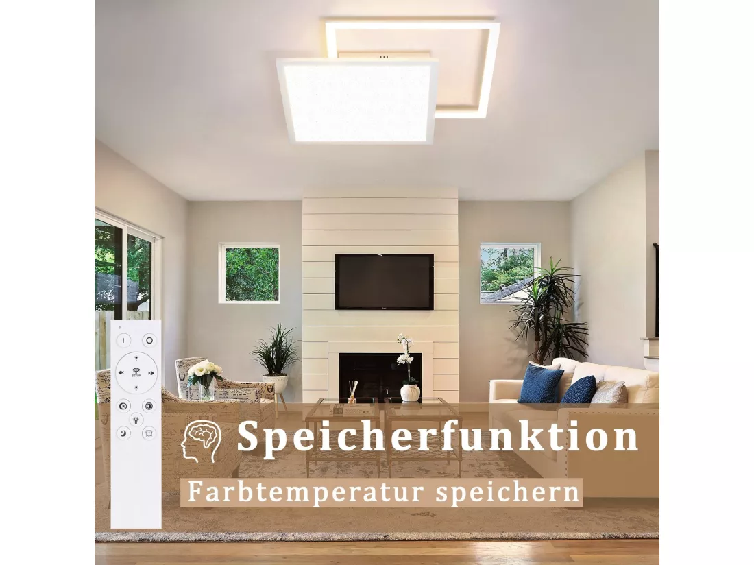 NETTLIFE Lampe plafond LED réglable, 46W, design étoilé, pour salon, chambre, bureau, cuisine