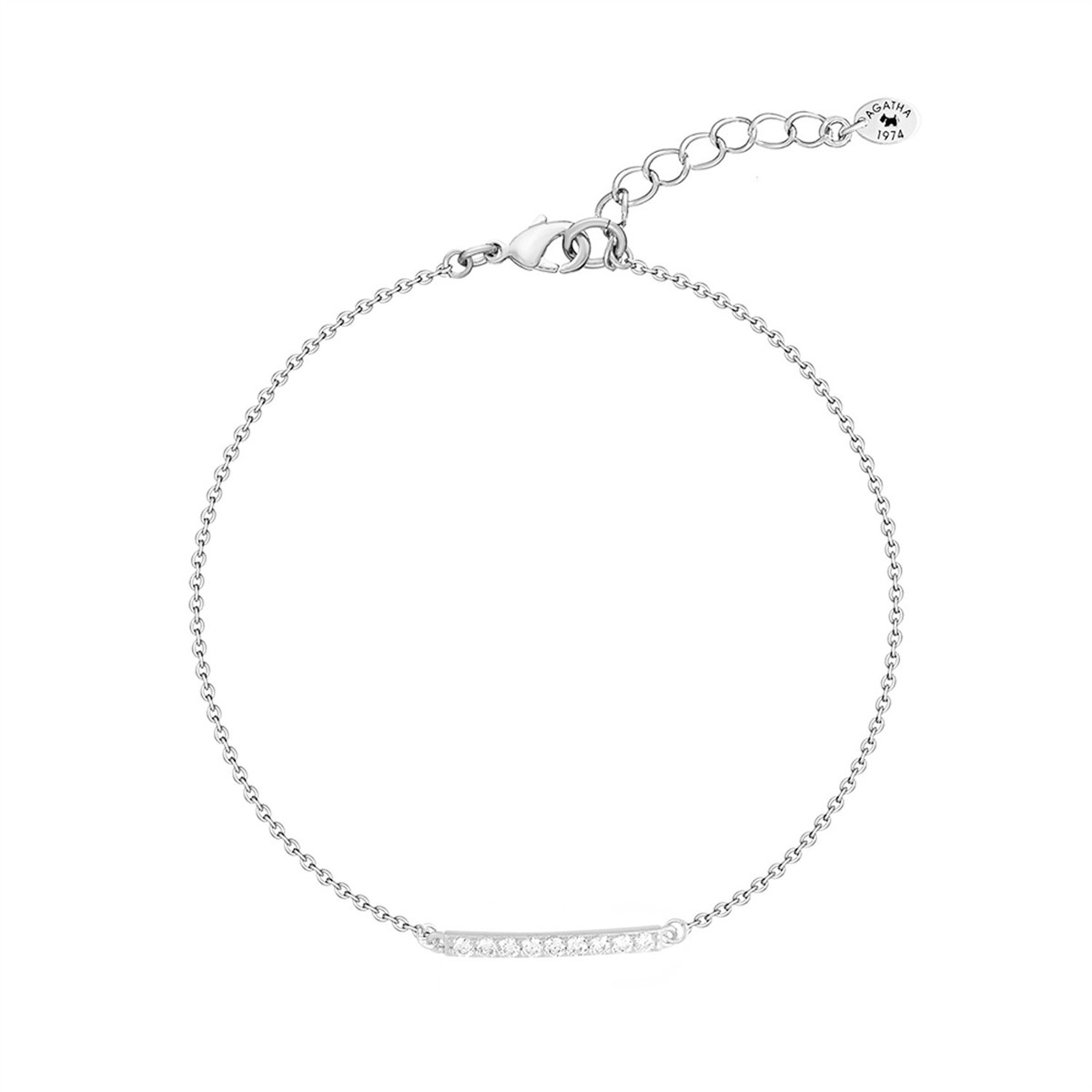 Bracelet souple Agatha Barshineargent et oxyde de zirconium