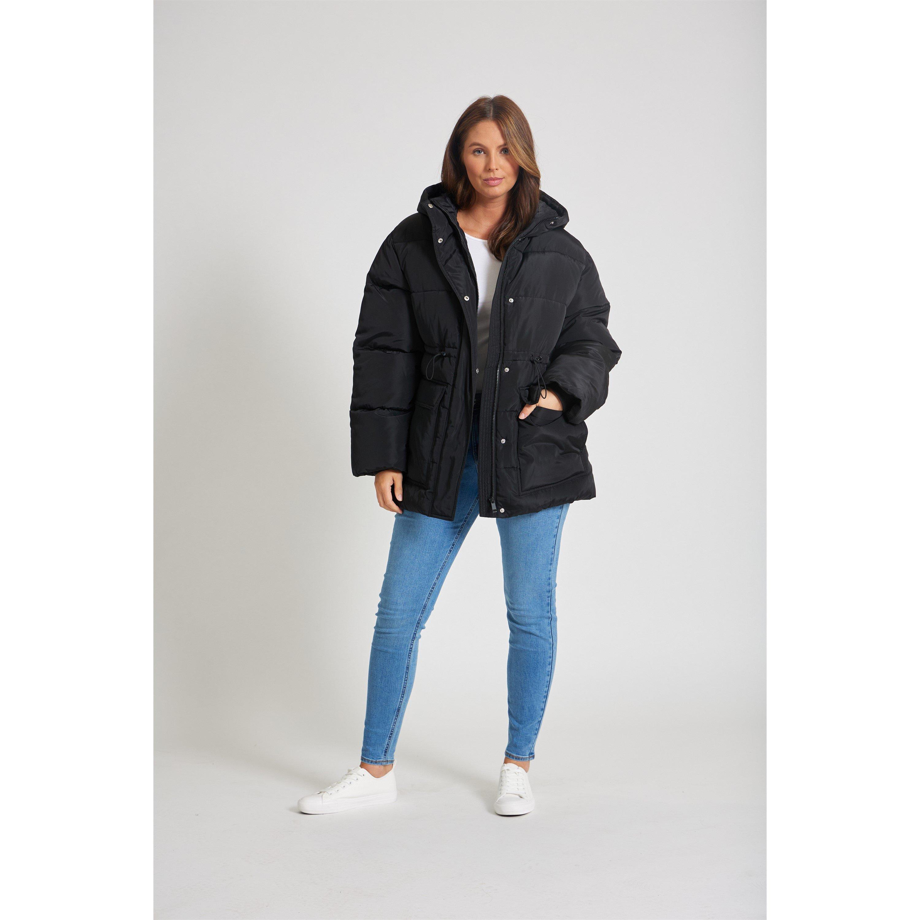 Be You Drawstring Drawstring Short Padded Coat
