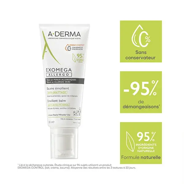 Bálsamo Emoliente Anti-Arranhão A-Derma Exomega Allergo 200ml