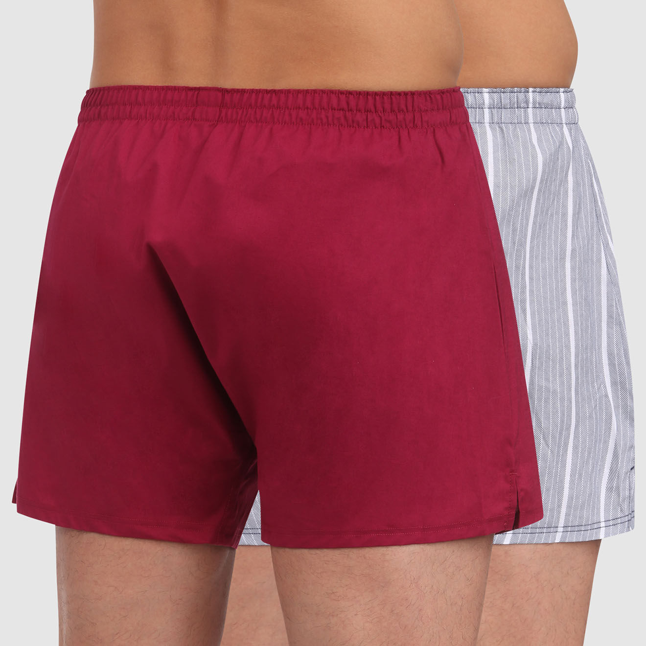 Dim 2 Caleçons Loose Boxer 2.0 rouge cerise/imprimé ligne