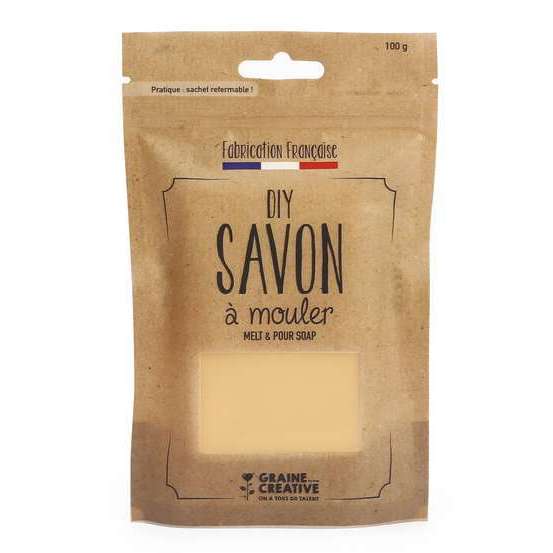 Pain de 100 g de savon opaque pêche