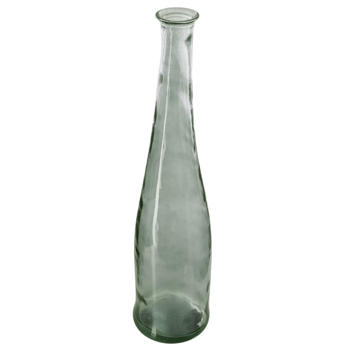 VASE LONG VERRE RECYCLE KAKI H.80CM