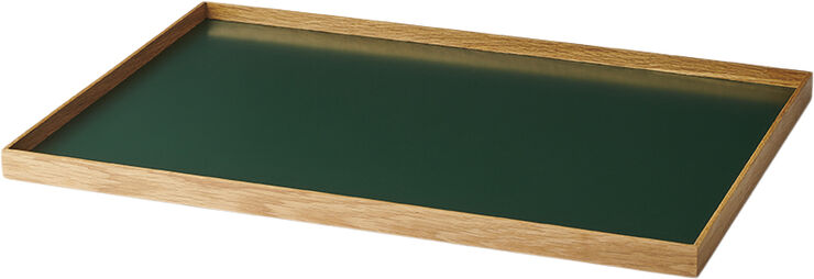 GEJST Frame tray large oak/green Lysebrun