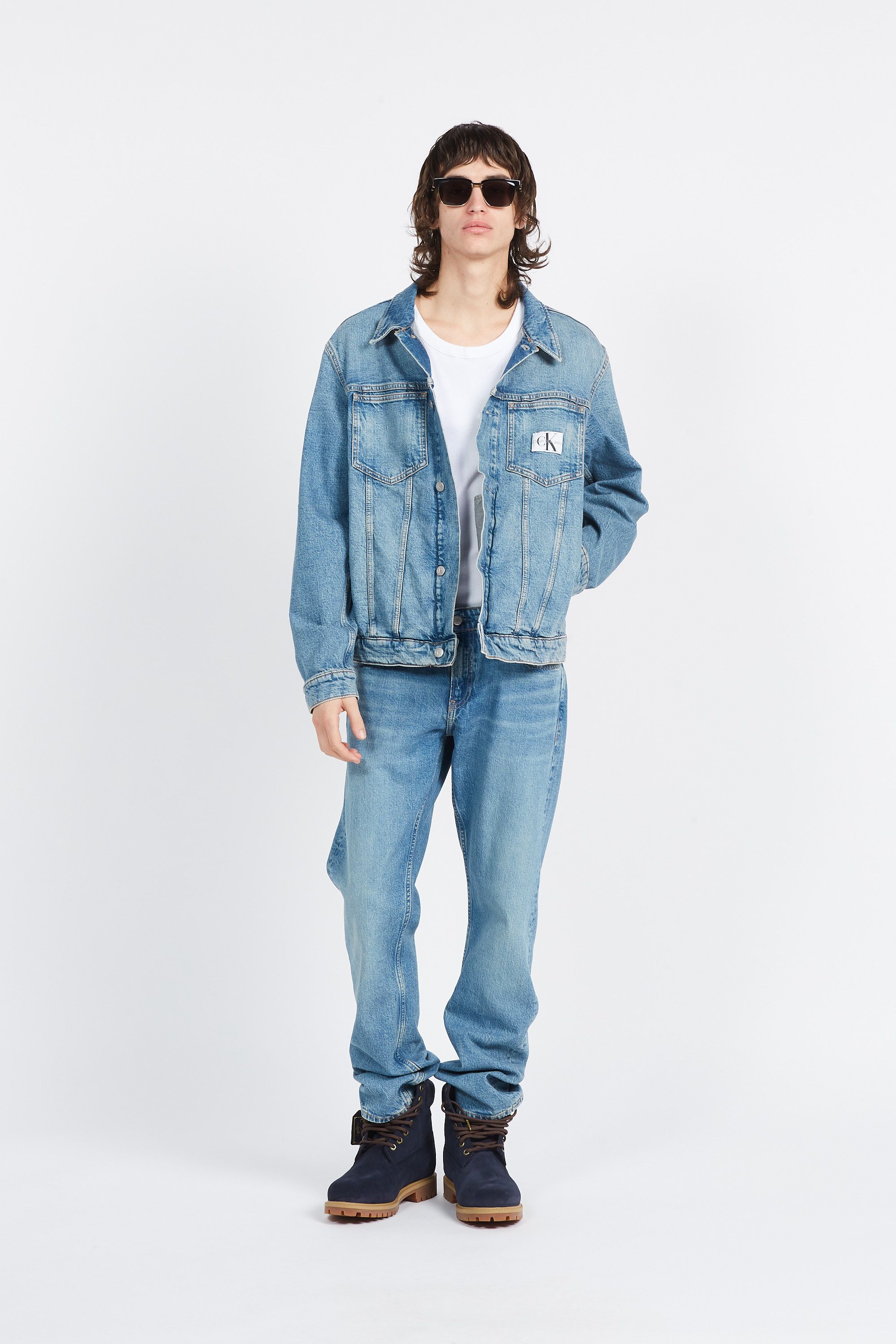 CALVIN KLEIN JEANS Veste SLIM DENIM JACKET Bleu