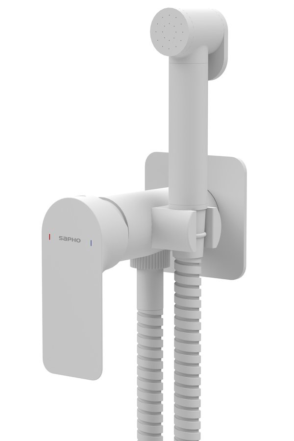 Sapho Pax wandbidet mengkraan met handdouche mat wit