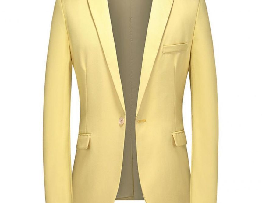 Sheck - Effen blazer met één knoop