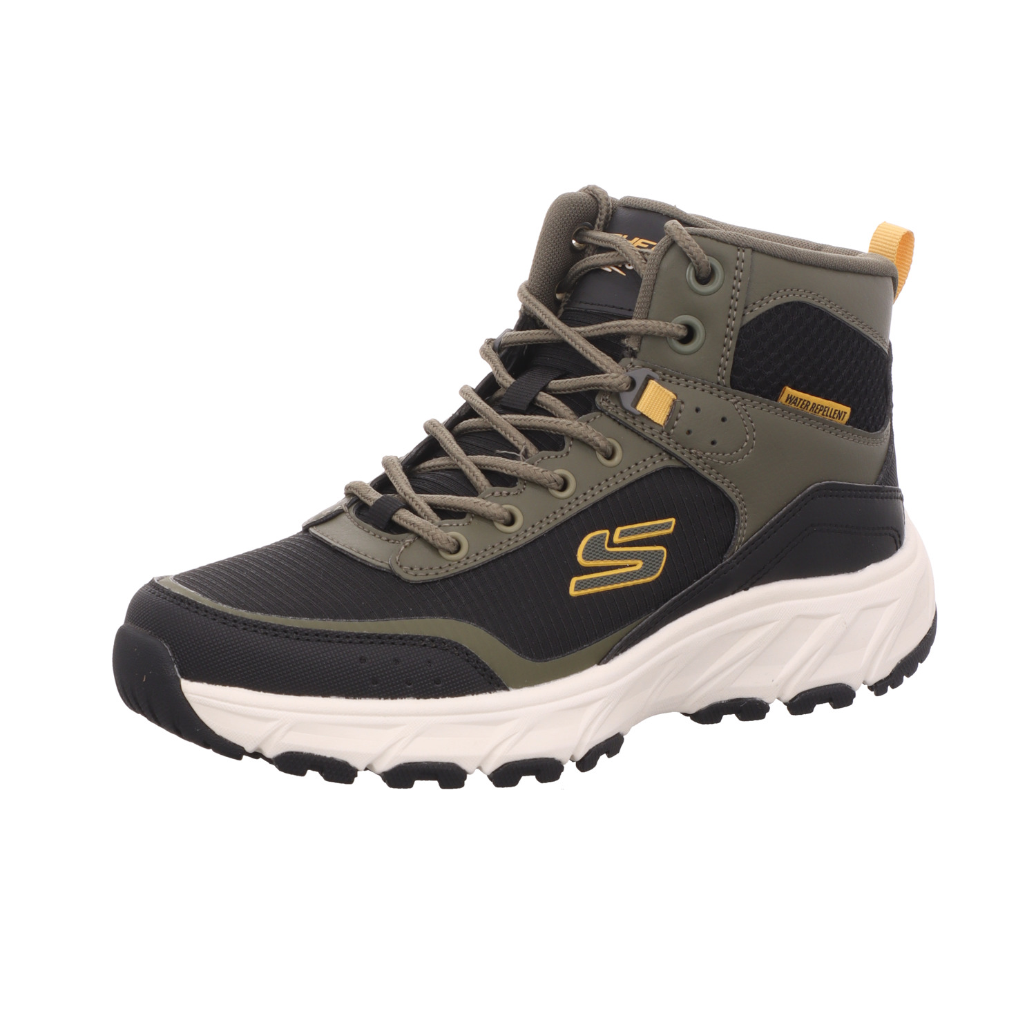 Skechers Herren-Schnürstiefelette Oliv-Grün-Schwarz-Mehrfarbig