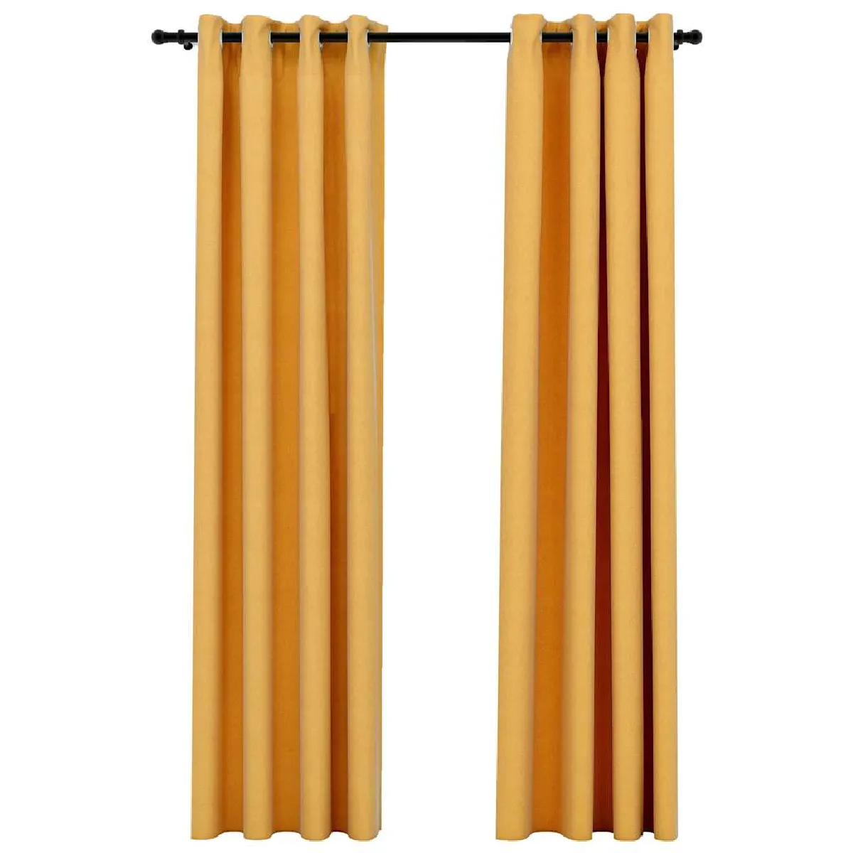 vidaXL Rideaux occultants - Jaune 140x225 cm
