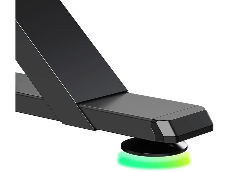 Ultradesk Gaming Tisch Iron Ultrastarker Gaming Tisch mit mechanischer Höhenverstellbarkeit und RGB-Beleuchtung