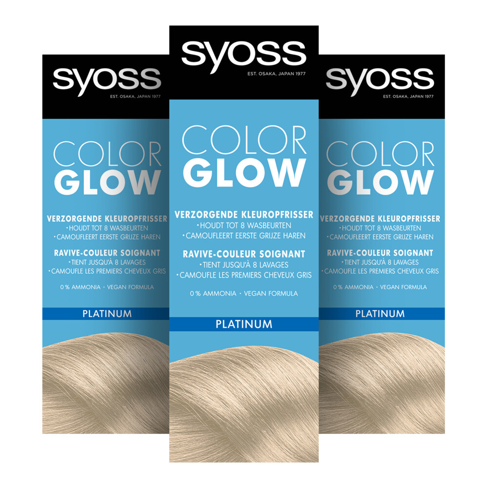3x Syoss Color Glow Kleuropfrisser Platinum100 ml