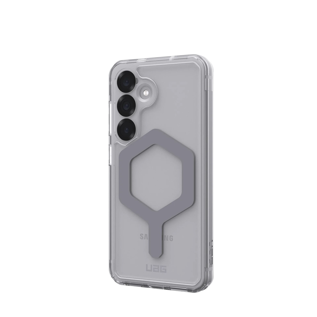 Samsung Galaxy S25 Hybrid Schutzhülle Plyo Pro MagSafe-Modul (214488114333) - Transparent (Silber)