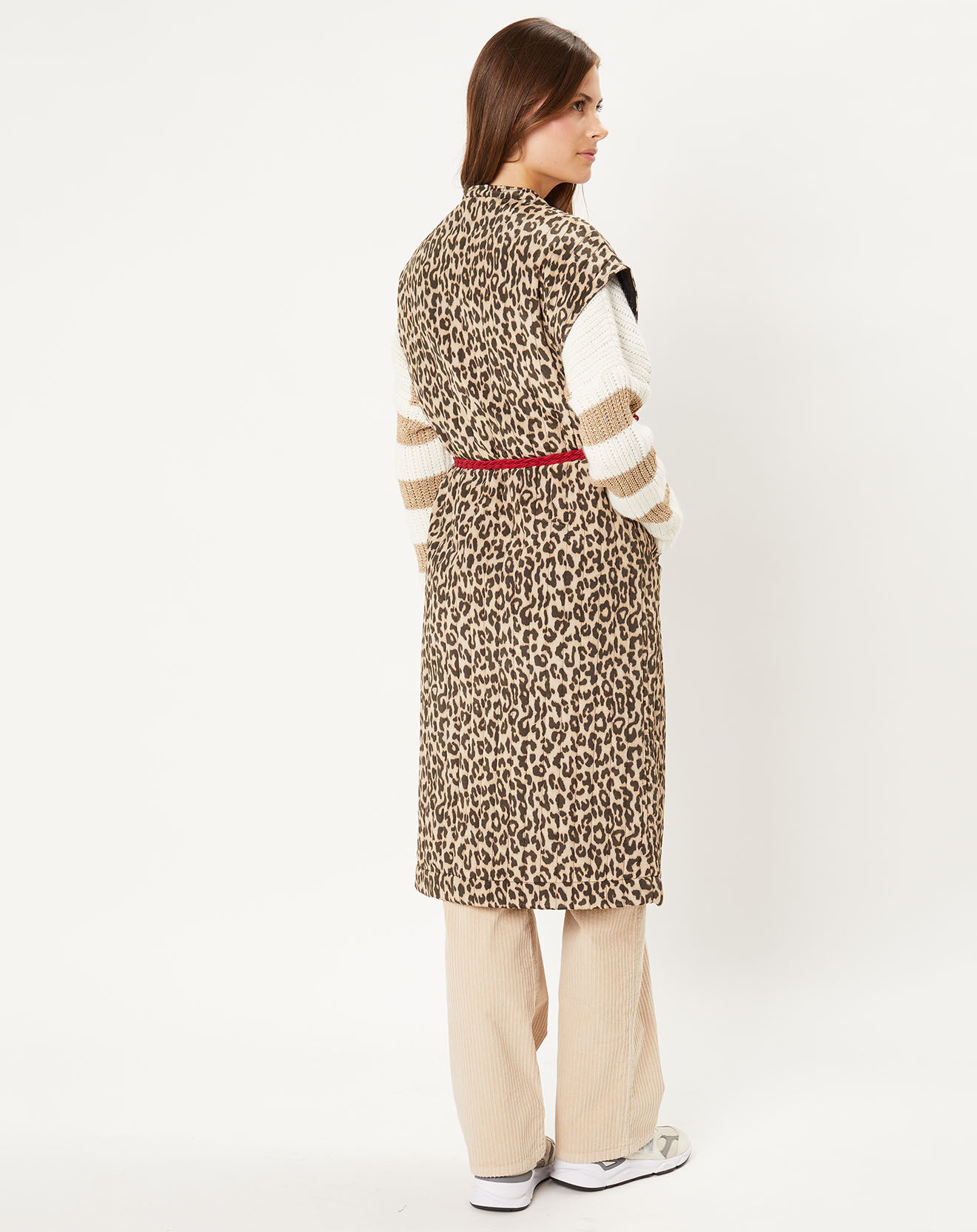 Stella Forest Veste longue sans manches Léo marron