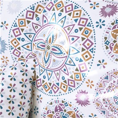 Linge de lit motif rosaces - BECQUET CRÉATION