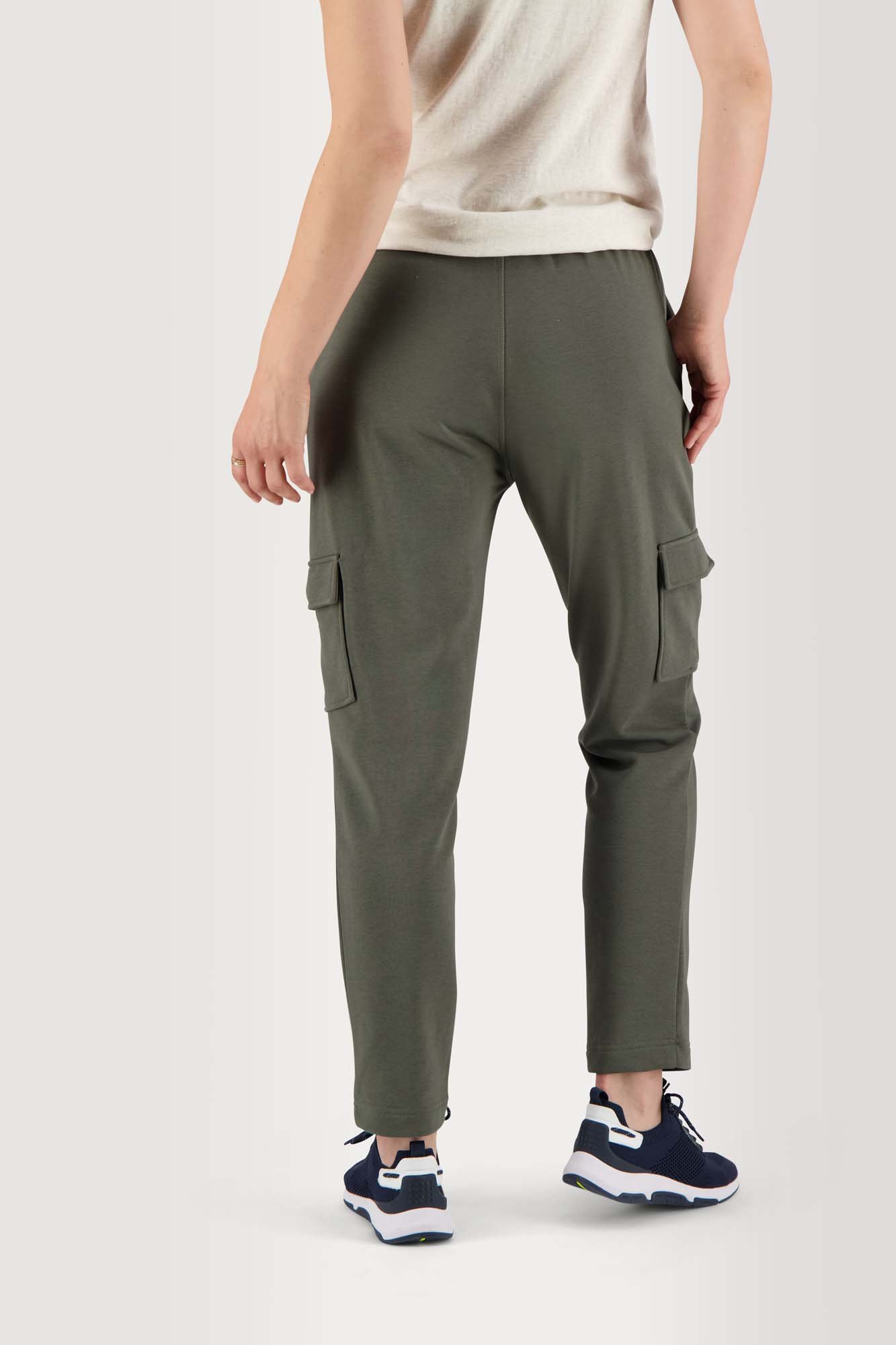 Pantalon Femme Molleton Ceinture Elastiquée Kaki
